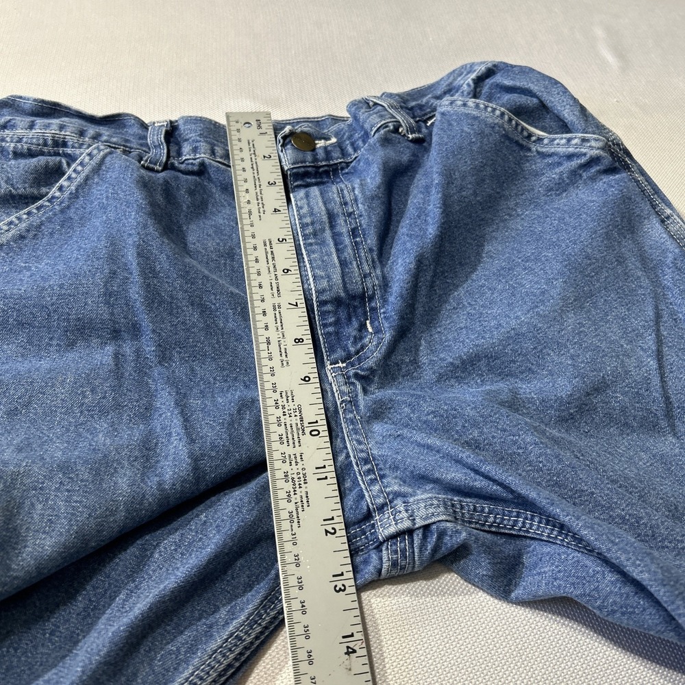Carhartt B13 DST Mens 33 x 30 Blue Denim Carpenter Work Jeans Knee - Picture 9 of 13